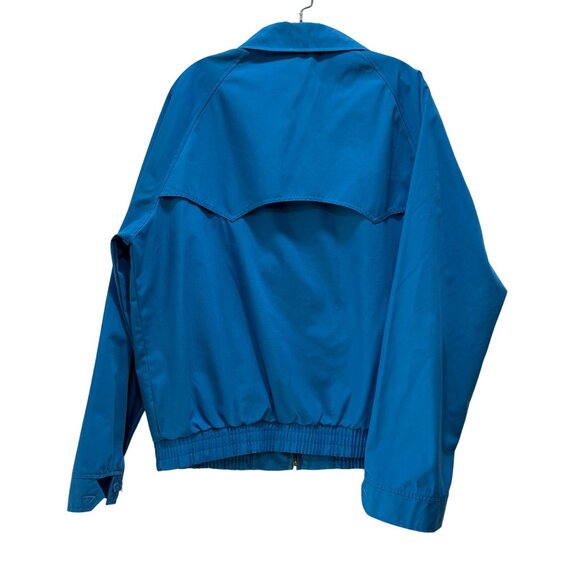 Mens Retro Blue Fairway Brand Jacket Large Full Zip Vented Vintage Lightweight - Picture 2 of 10